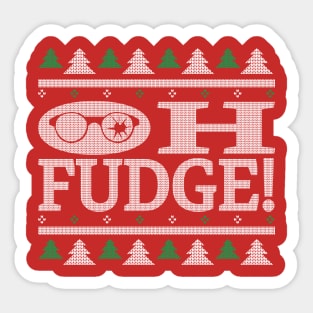 OH FUDGE Ugly Sweater Sticker